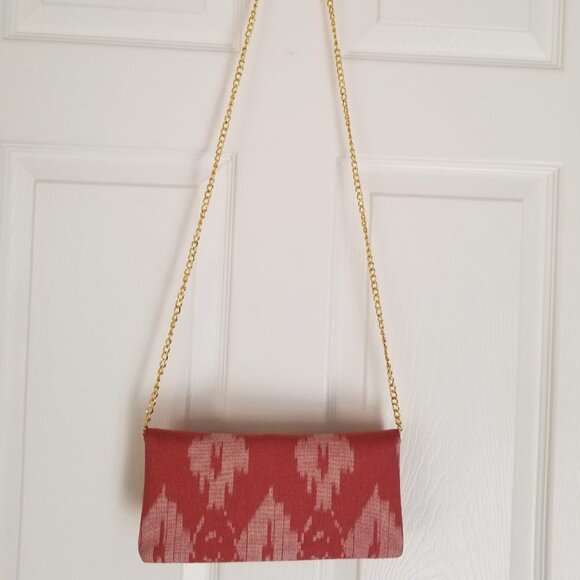 SHIRALEAH CHICAGO Small Pink Patterned Bag or Clutch Great for Fall Wedding - Picture 3 of 9